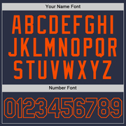 Custom Navy Navy-Orange Performance T-Shirt