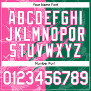 Custom Graffiti Pattern Kelly Green-Pink Scratch 3D Performance T-Shirt