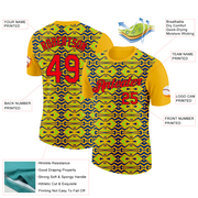 Custom Gold Fire Red US Navy Blue Aurora Green-Black 3D Esports Performance T-Shirt