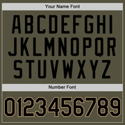 Custom Olive Black-Old Gold Performance Salute To Service T-Shirt