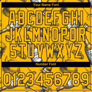 Custom Gold Black 3D Pattern Design Oktoberfest Beer Festival Performance T-Shirt