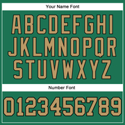 Custom Kelly Green Old Gold-Black Long Sleeve Performance Salute To Service T-Shirt