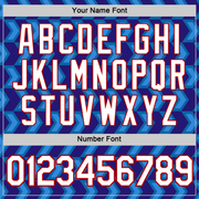 Custom Blue Dark Purple Powder Blue-Red 3D Esports Performance T-Shirt