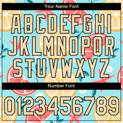 Custom Sky Blue City Cream-Black 3D Pattern Design Summer Holiday Fruit And Flower Performance T-Shirt