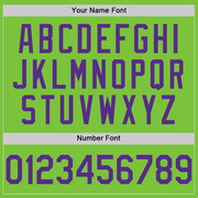 Custom Neon Green Purple Performance T-Shirt