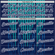 Custom Navy Blue-Aqua 3D Esports Performance T-Shirt