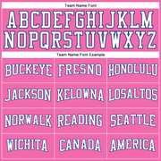 Custom Pink White-Royal Long Sleeve Performance T-Shirt