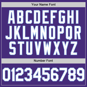 Custom Purple White-Light Blue Two-Button Unisex Softball Jersey