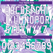 Custom Purple White 3D Pattern Design Flowers Performance T-Shirt