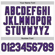 Custom White Purple-Black Performance T-Shirt