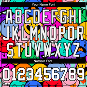 Custom Colorful White-Black Emoji 3D Pattern Long Sleeve Performance T-Shirt