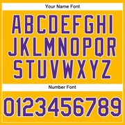 Custom Yellow Purple-White Performance T-Shirt