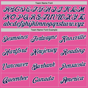 Custom Pink Navy-White Performance T-Shirt