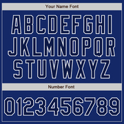 Custom Royal Navy-White Two-Button Unisex Softball Jersey