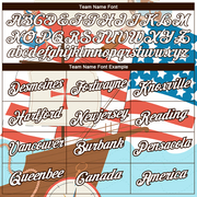 Custom City Cream White-Brown 3D Pattern Design Sailing Ship Compass Columbus Day Performance T-Shirt