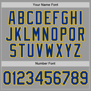 Custom Gray Royal-Gold Performance T-Shirt