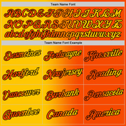 Custom Orange Yellow-Black Gradient Fashion Performance T-Shirt