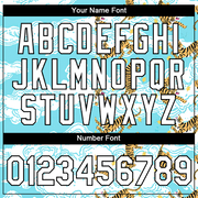 Custom Sky Blue White-Black 3D Pattern Design Animal Tiger Performance T-Shirt