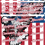 Custom White Red-Royal 3D American Flag And Eagle Performance T-Shirt