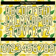 Custom Yellow Black 3D Pattern Design Summer Holiday Flower And Fruit Performance T-Shirt