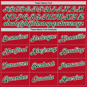 Custom Red Green-White Performance T-Shirt