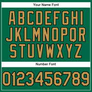 Custom Kelly Green Old Gold-Black Performance T-Shirt