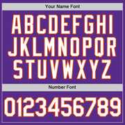 Custom Purple White-Orange Performance T-Shirt