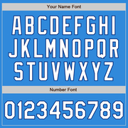 Custom Electric Blue Royal Pinstripe White Two-Button Unisex Softball Jersey