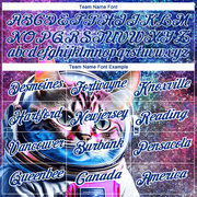 Custom Royal White 3D Pattern Design Space Astronaut Performance T-Shirt