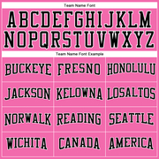 Custom Pink Black-White Long Sleeve Performance T-Shirt