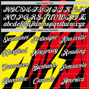 Custom Black Light Yellow-Fire Red 3D Esports Performance T-Shirt