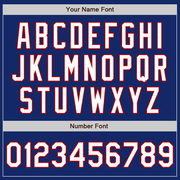 Custom Royal Red Pinstripe White Two-Button Unisex Softball Jersey