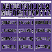 Custom Purple Black-White Long Sleeve Performance T-Shirt