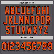 Custom Steel Gray Orange-Black Performance T-Shirt
