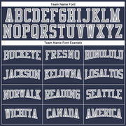 Custom Navy Gray-White Long Sleeve Performance Salute To Service T-Shirt