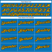 Custom Blue Gold-Black Performance T-Shirt