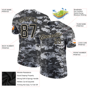 Custom Camo Black-Cream Performance Salute To Service T-Shirt