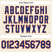 Custom Cream Royal-Orange Performance T-Shirt