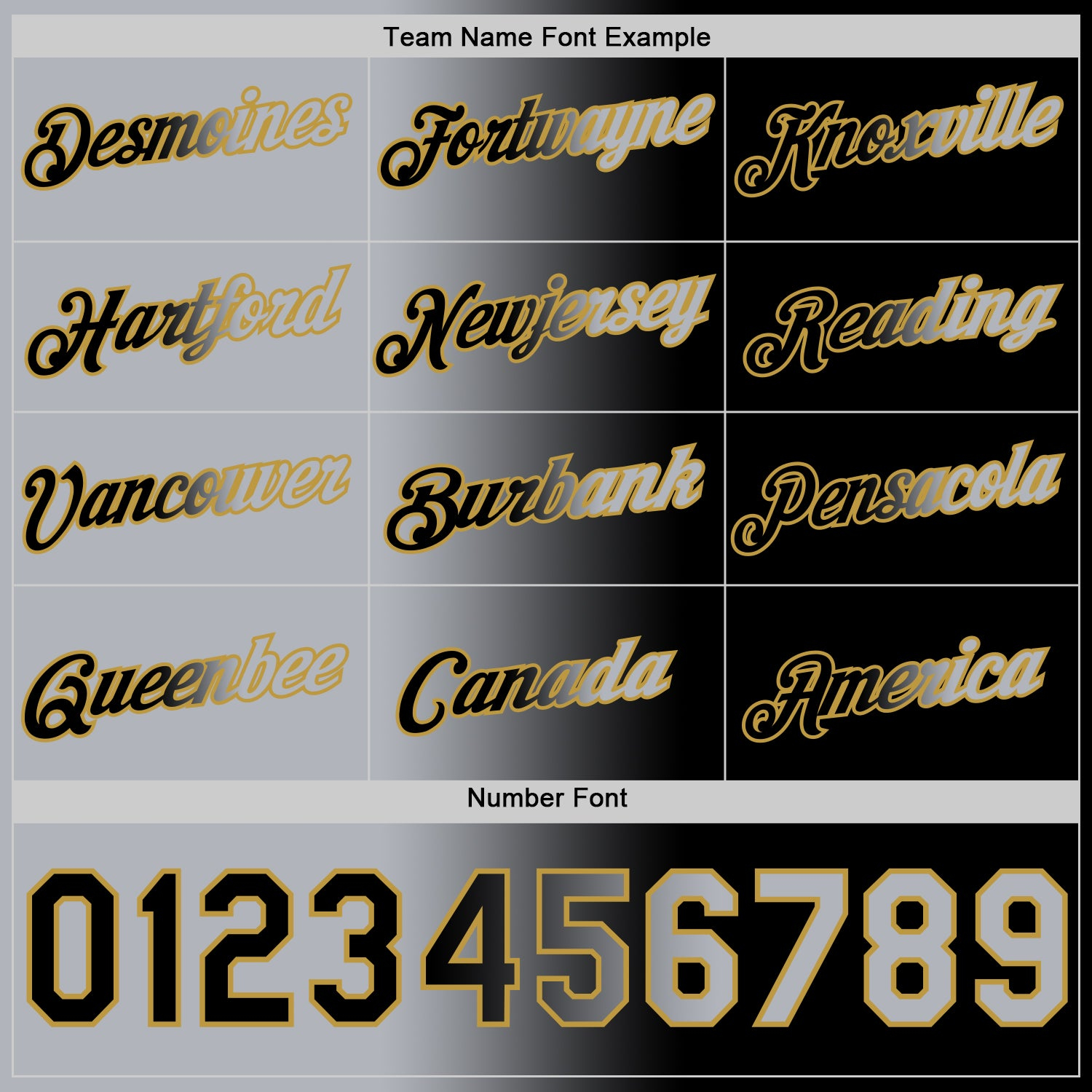 Custom Black Gray-Old Gold Gradient Fashion Performance T-Shirt