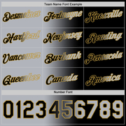 Custom Black Gray-Old Gold Gradient Fashion Performance T-Shirt