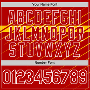 Custom Red Yellow-White 3D Esports Performance T-Shirt