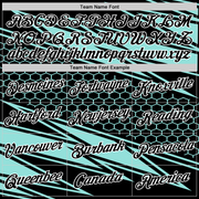 Custom Black Ice Blue-White 3D Esports Performance T-Shirt