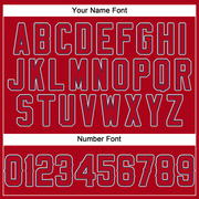 Custom Red Red-Navy Performance T-Shirt