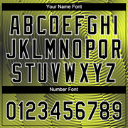 Custom Gold Black-White 3D Pattern Two-Button Unisex Softball Jersey