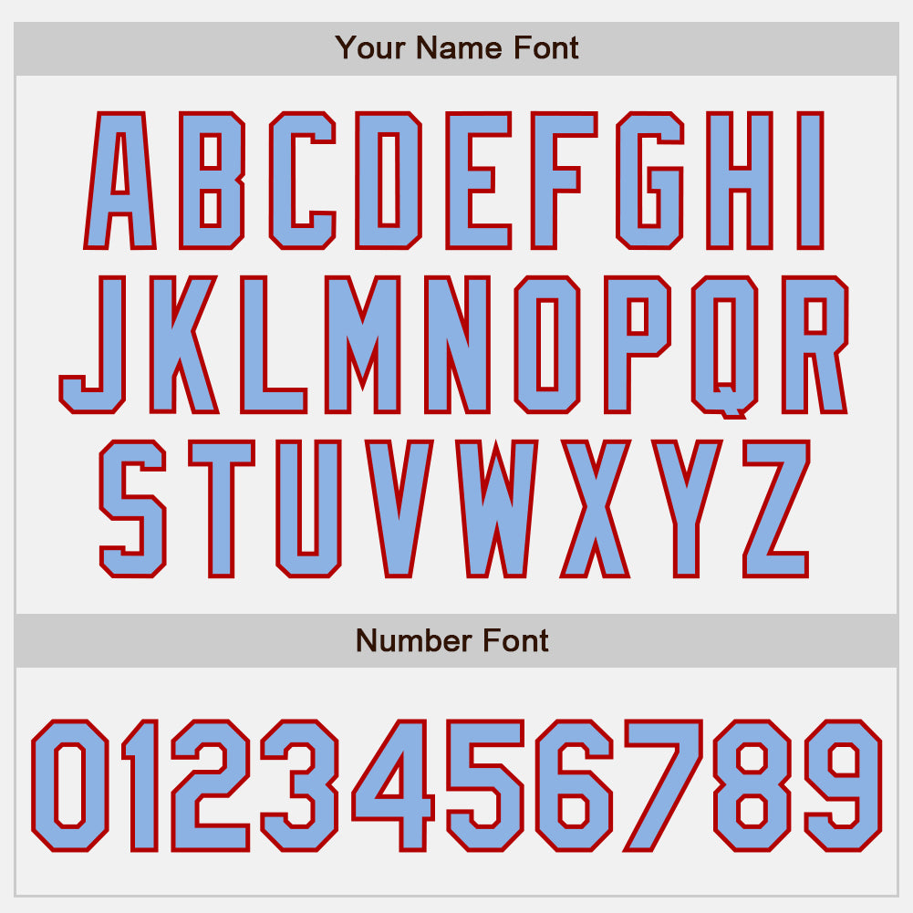 Custom White Red Pinstripe Light Blue Two-Button Unisex Softball Jersey