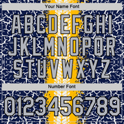 Custom Navy Light Gray Gold-Black 3D Esports Performance T-Shirt