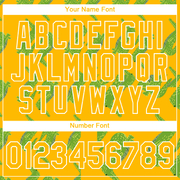 Custom Gold White 3D Pattern Design Crocodile Performance T-Shirt