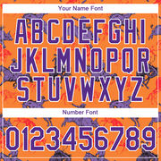 Custom Orange Purple-White 3D Pattern Design Cowboy Rodeo Performance T-Shirt