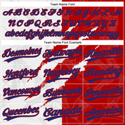 Custom Graffiti Pattern Royal-Red 3D Two-Button Unisex Softball Jersey