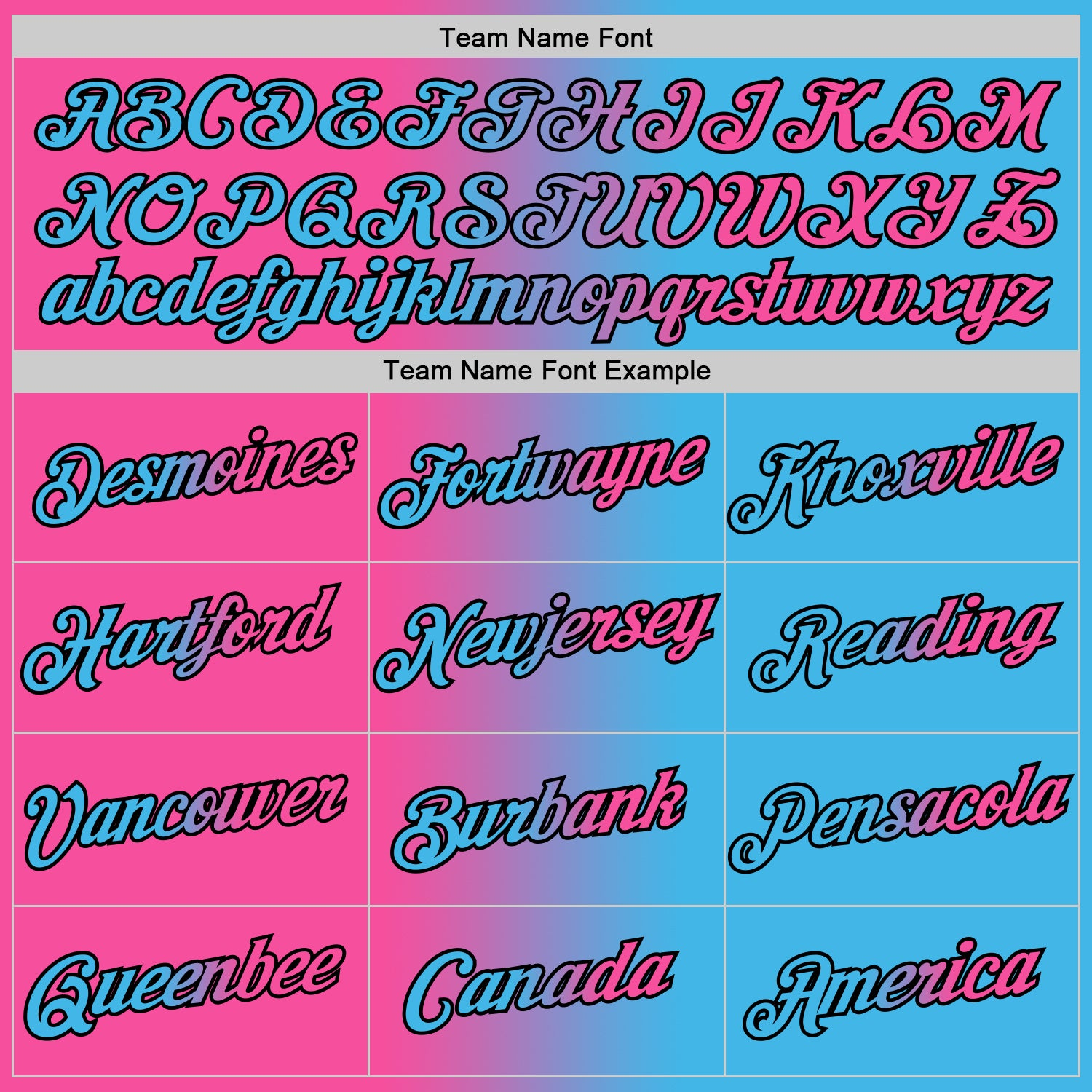 Custom Sky Blue Pink-Black Gradient Fashion Performance T-Shirt